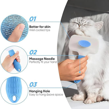 Namylya Cat Brush for Shedding &amp; Grooming – Slicker Brush for Dogs and Cats with Long Hair – Removes Tangles, Mats &amp; Loose Fur