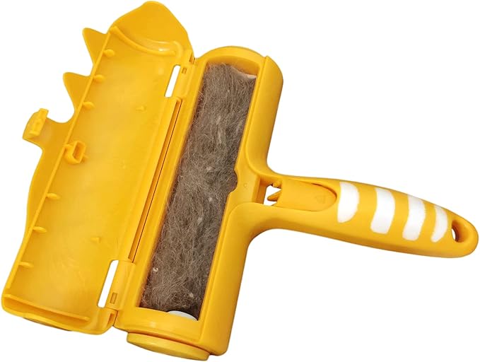 Pet Hair Remover Roller - Lint Roller for pet Hair - Self Cleaning Dog &amp; Cat Hair Remover - Remove Dog, Cat Hair from Furniture, Carpets, Bedding, Clothing and More. Orange