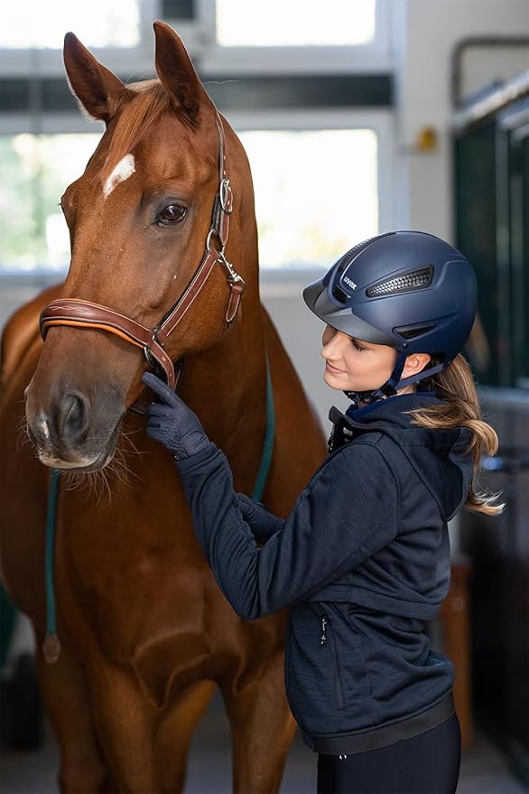 uvex exxential II MIPS Horse Riding Helmet for Women &amp; Men - Adjustable Helmet with Integrated MIPS System