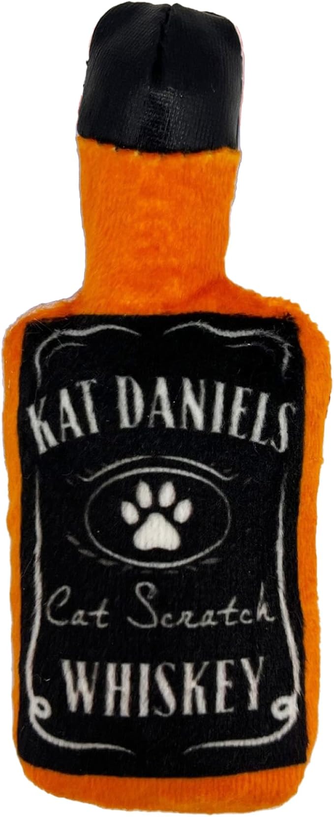Huxley &amp; Kent Plush Cat Toy - Interactive Catnip Toy for Cats &amp; Kittens - Soft Kitty Toy with Crinkle &amp; Catnip - Fun Indoor Play Toy - Kat Daniels Whiskey