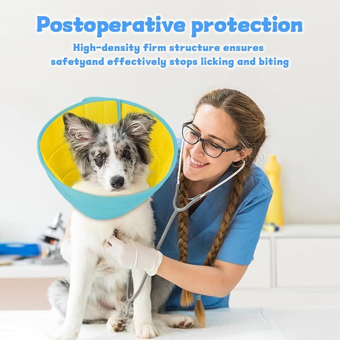 Soft Dog Cone Recovery Collars &amp; Cones After Surgery for Medium Large Dogs, Comfy Ecollars to Stop Licking, Adjustable, Dog Ecollars for Recovery Plastic: Superior Support Fabric: Soft Comfort, XL