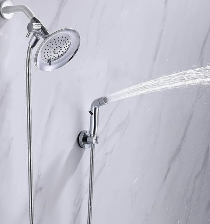 G-Promise Dog Shower Sprayer Attachment for Fast and Clean Pet Showering, Multifunctional Shower, Metal Diverter, 100 Inch Extra Long Hose, No Drill Hook, Dog Washing-Bathroom (Chrome)