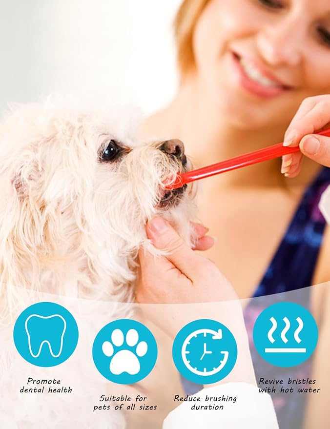 10 Pcs Dual-Headed Pet Toothbrush for Dogs &amp; Cats