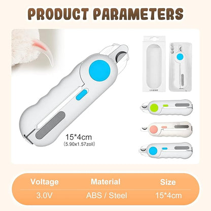 Pets Nail Clippers with Light, Cat Dog Nail Clippers with Built-in Nail File, Sharp Blades, Portable Cat Nail Clipper, Cats Claw Trimmer, Adjustable Claw Clippe for Cats (Style B)