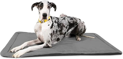 K9 Ballistics Tough Ripstop Dog Crate Pad - Durable &amp; Machine Washable with Non-Skid Bottom and 120-Day Warranty, Fits 54" Wire Crates - XX-Large, Light Gray Velvet