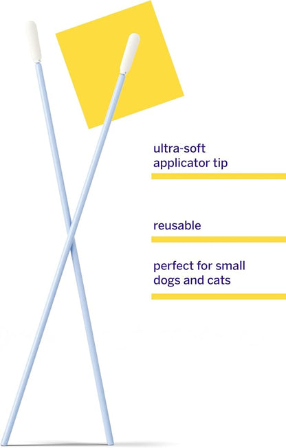 Petsmile Professional Pet Toothpaste Applicator Swabs - Cat &amp; Dog Toothbrush Alternative - Dental Care for Small &amp; Large Pets - Cat &amp; Dog Teeth Cleaning - Dog Toothpaste Not Included (50 Swabs)