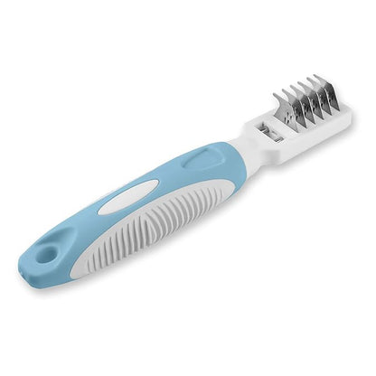 Pet Mat Remover Easily removes Mats Professionally from your DOGS &amp; CATS and Straightens Tuft &amp; Knotted Pet hair. Extremely Gentle on pets, works on Sensitive Skin too! Blue