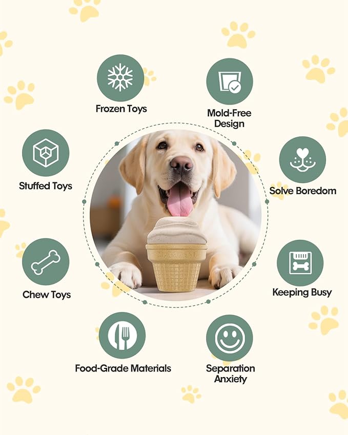Dog Frozen Treat Toy, Long-Lasting Interactive Dog Toys to Keep Them Busy, Fillable &amp; Freezable Birthday Gifts, Enrichment Toys for Puppy
