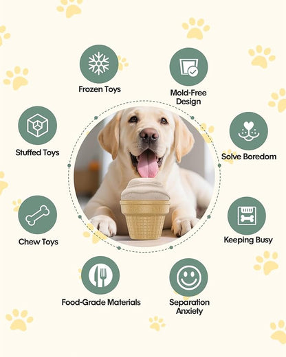 Dog Frozen Treat Toy, Long-Lasting Interactive Dog Toys to Keep Them Busy, Fillable &amp; Freezable Birthday Gifts, Enrichment Toys for Puppy