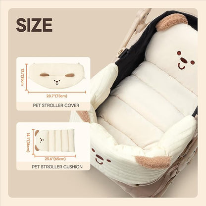 Dog Stroller Cushion &amp; Mat, Pet Stroller Cushion for Dogs &amp; Cats, Ideal Pet Accessories for Comfortable Rides