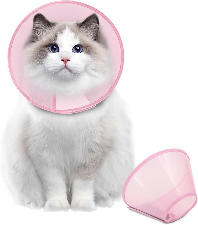 Supet Dog Cone Collar Adjustable After Surgery, Comfortable Pet Recovery Collar &amp; Cone for Large Medium Small Dogs, Elizabethan Dog Neck Collar Plastic Practical