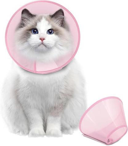 Supet Dog Cone Collar Adjustable After Surgery, Comfortable Pet Recovery Collar &amp; Cone for Large Medium Small Dogs, Elizabethan Dog Neck Collar Plastic Practical