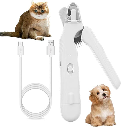 2 In 1 Pet Nail Clipper and Grinder, Professional Electric Rechargeable Pet Nail Fast Trimmer, Painless, Claw Care Grooming, Smoothing, Silent - Shockproof, For Small, Large Dogs &amp; Cats, upgraded