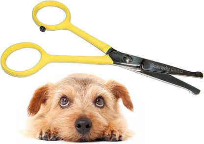 Tiny Trim 4.5" Ball-Tipped Scissor for Dog, Cat and all Pet Grooming - Ear, Nose, Face &amp; Paw - Scaredy Cut&