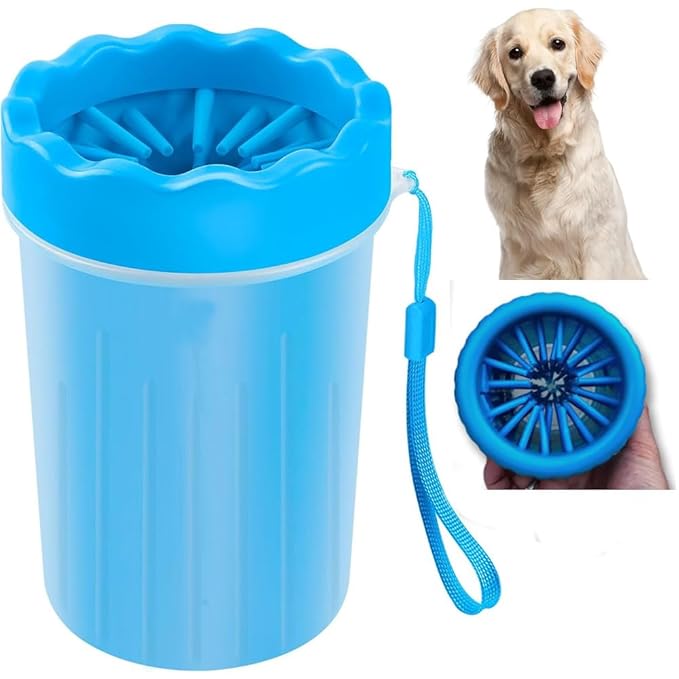 Dog Paw Cleaner Cup - Silicone Bristle Pet Paw Washer for Small, Medium, and Large Dogs &amp; Cats | Easy-to-Use, Mess-Free Paw Cleaning Tool for Muddy Paws