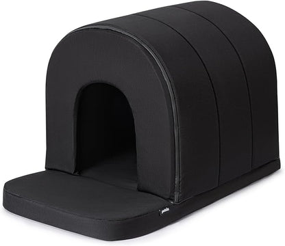 Orthopedic Dog House - Outdoor Waterproof Dog Shelter w/Porch - Indoor Pet House w/Egg-Crate Foam - Cooling - Machine Washable - Ideal for Medium Breeds &amp; Fits 30-Inch Crate - 29"x18"