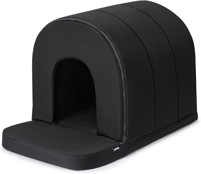Orthopedic Dog House - Outdoor Waterproof Dog Shelter w/Porch - Indoor Pet House w/Egg-Crate Foam - Cooling - Machine Washable - Ideal for Extra Large Breeds &amp; Fits 42-Inch Crate - 41"x27"