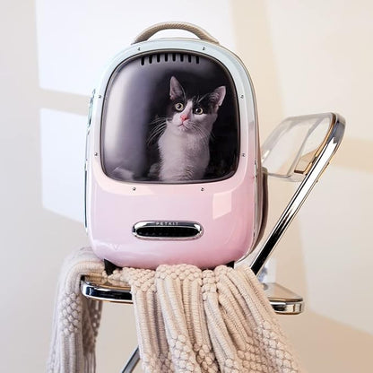 PETKIT Cat Backpack Carrier with Inbuilt Fan &amp; Light, Airline-Approved Pet Backpack Bubble for Kitty Small Dog, Detachable Dog Backpack with Padded Strap for Travel, Hiking, Walking &amp; Outdoor