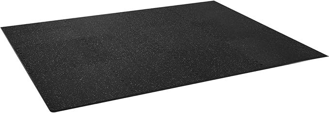 VEVOR 0.56Inch 48sq.ft 12 Tiles Gym Flooring for Home Gym, Rubber Top with High Density EVA Foam,25 x 25In Gym Floor Exercise Equipment Mats, Interlocking Gym Mats, Puzzle Workout Mats, Black &amp; Grey