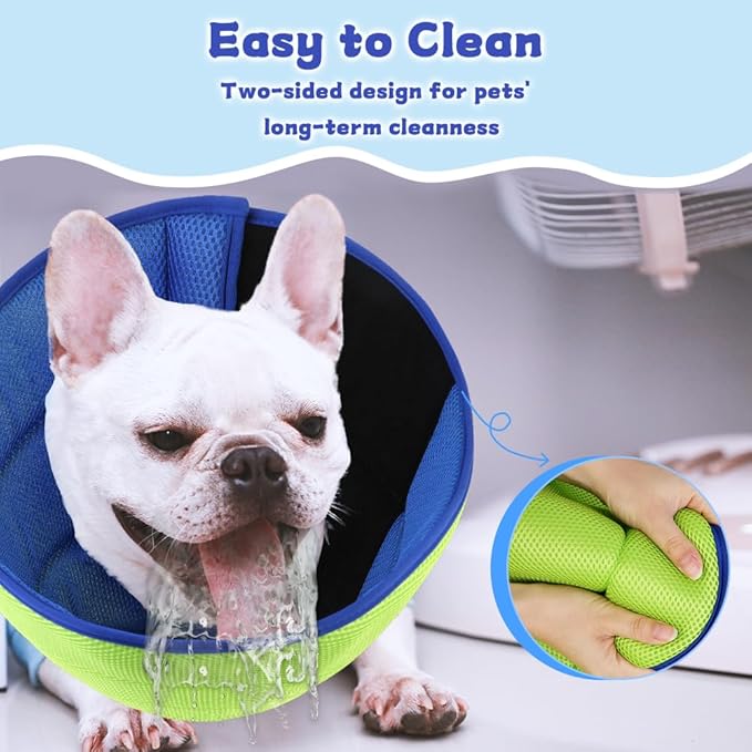 Soft Dog Cone Collar After Surgery Alternative for Dogs to Stop Licking, Comfy Collars for Large/Medium/Small Pet, Adjustable Elizabethan Neuter Recovery E Cones of Shame Neck &amp; Head Ecollars