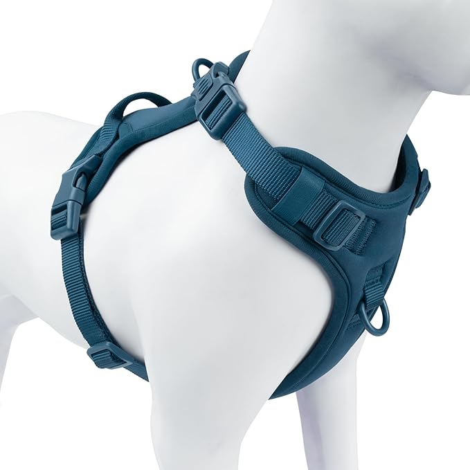No Pull Dog Harness, Puppy Vest with Front Clip for Small Medium Large Sized Dog(Prussian Blue,XS)