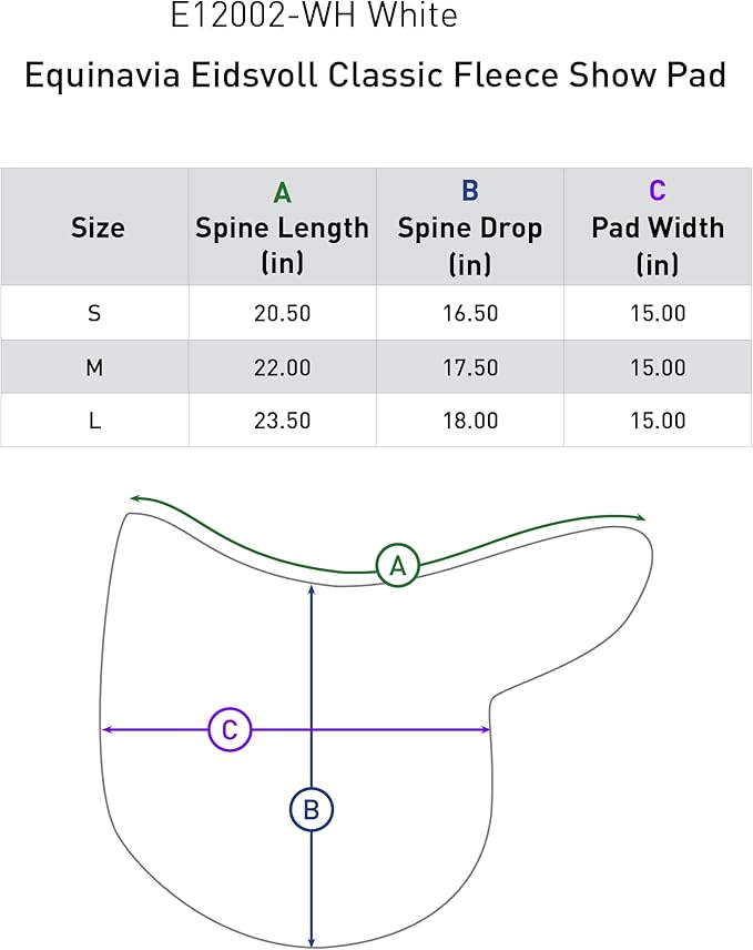 Equinavia Eidsvoll Close Contact English Saddle Pad | Horse Saddle Pad with Shock Absorbing Fleece Top | Hook &amp; Loop Billet Straps, Secure Fit | Breathable for All Riding Styles