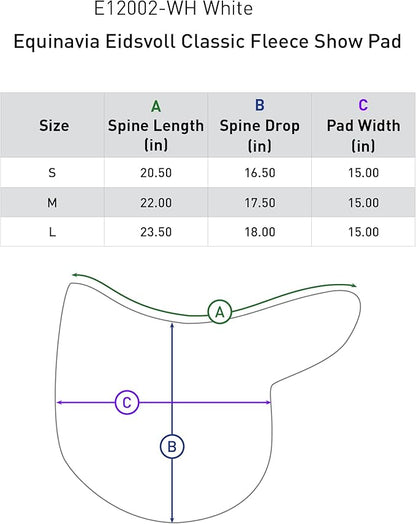 Equinavia Eidsvoll Close Contact English Saddle Pad | Horse Saddle Pad with Shock Absorbing Fleece Top | Hook &amp; Loop Billet Straps, Secure Fit | Breathable for All Riding Styles