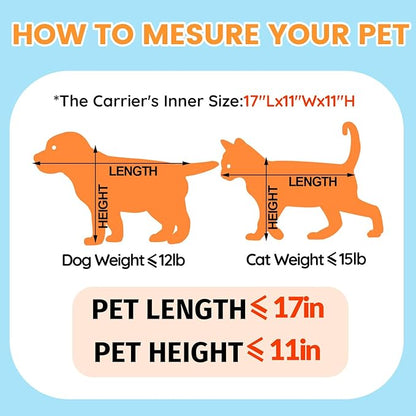 Petskd Top-Expandable Pet Carrier 19x13x9 Inches Southwest Allegiant Airlines Approved, Soft-Sided Carrier for Small Dog Under 12 lbs and Large Cat Under 15 lbs(Purple)