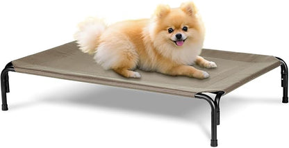 Elevated Dog Bed Outdoor, Medium Raised Cooling Dogs Cot, Lifted Pet Beds with Durable Breathable Teslin Mesh, Pet&
