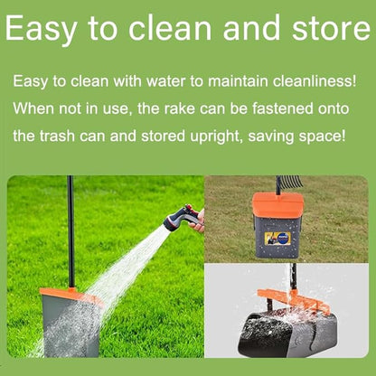 Dog Pooper Scooper with Rotating Bucket &amp; Rake – 46” Adjustable Long Handle Includes 85 Waste Bags – Heavy Duty Poop Scooper for Large Medium &amp; Small Dogs – Yard Lawn Gravel &amp; Dirt Cleanup