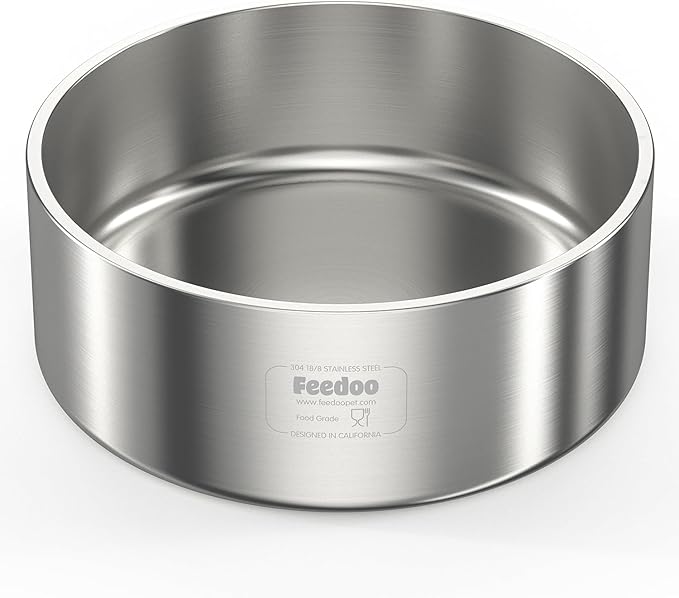 42oz Double Layer 304 Stainless Steel Dog Bowl - Insulated &amp; Durable | Non-Slip Base | Easy to Clean | BPA-Free Safe Dog Food and Water Bowl