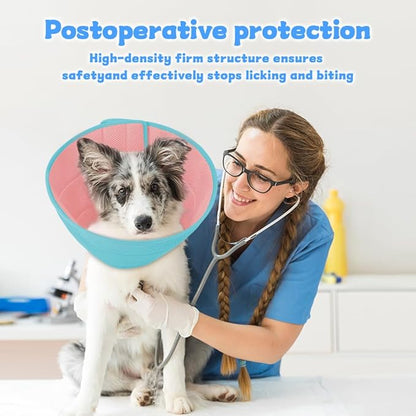 Dog Cone Soft Recovery Collars &amp; Cones After Surgery for Medium Large Dogs, Comfy Ecollars to Stop Licking, Adjustable, Dog Ecollars for Recovery Fabric: Soft Comfort, Ecollars of Shame Alternatives
