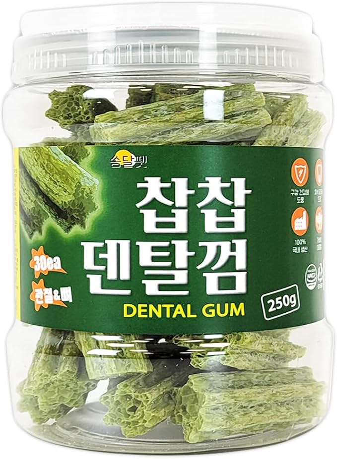 SSOMDALPET Chap Chap Dental Gum for Dogs, 30 Chews | Soft &amp; Chewy, Dental Care Treat, Large Pack, Joint &amp; Bone, Eye &amp; Skin, Gut &amp; Probiotics Options (30 Count, Joint &amp; Bone (Green/Apple))