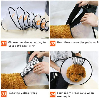 2 Pack Cat Cones to Stop Licking, Pet E Collar Pet Cone for Kitten Cones After Surgery, Cat Elizabethan Collar Puppy Head Cone Recovery Cone for Cats Kitten Puppy (Size M, 6