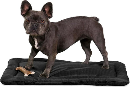 K9 Ballistics Tough Ripstop Dog Crate Pad - Durable &amp; Machine Washable with Non-Skid Bottom and 120-Day Warranty, Fits 30" Wire Crates - Small, Obsidian Black