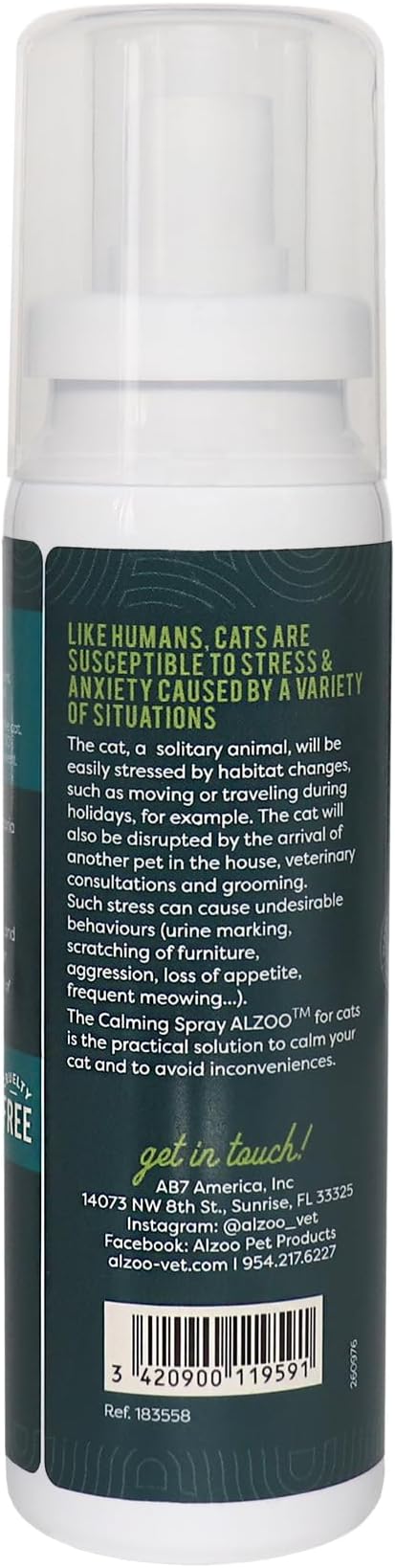 Cat Calming Spray - Natural Plant Based Stress &amp; Anxiety Relief, Valerian &amp; Lavadin Blend, No Synthetic Pheromones, Stress and Anxiety Relief During Travel, Vet, Fireworks, Separation