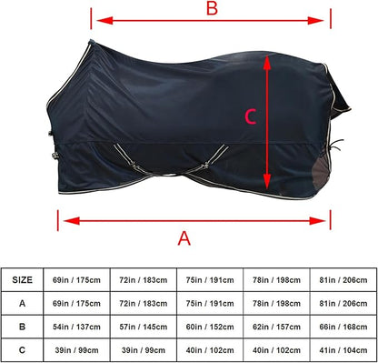 BARN &amp; STABLE Breathable and Tear-Resistant Horse Fly Sheet with UV Protection Equine Summer Sheet Horse Fly Blanket with Removable Web Leg Straps