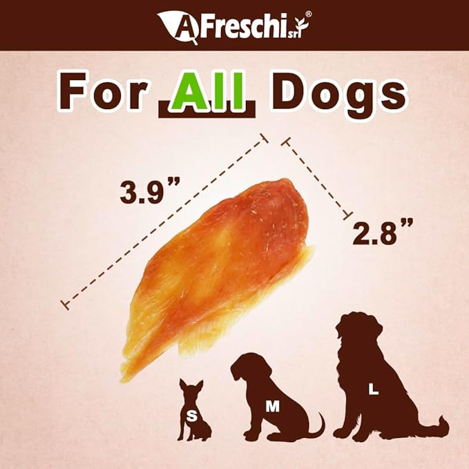 Afreschi Turkey Jerky Dog Treats – 4 oz, USA-Sourced Trukey, All-Natural, Hypoallergenic, High-Protein, Low-Fat, Healthy &amp; Easily Digestible, Puppy &amp; Training Snack