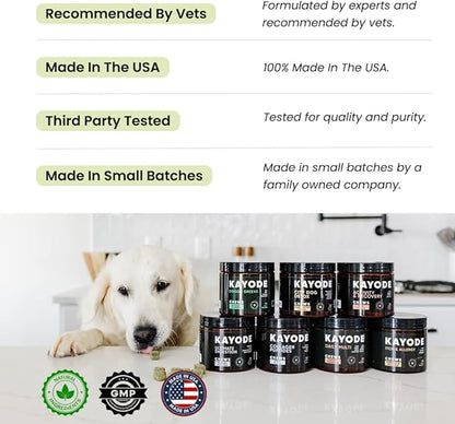 Canine NutriGreens - Natural Dog Vitamins &amp; Probiotics for Dogs. No Messy Powder. Includes Spirulina, Kelp &amp; Antioxidant Berry Mix. 6-in-1 Dog Supplements &amp; Vitamins Chews. Super Greens for Dogs.