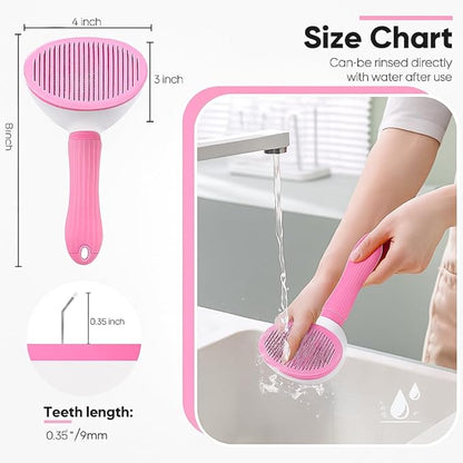 Namylya Cat Brush for Shedding &amp; Grooming – Slicker Brush for Dogs and Cats with Long Hair – Removes Tangles, Mats &amp; Loose Fur