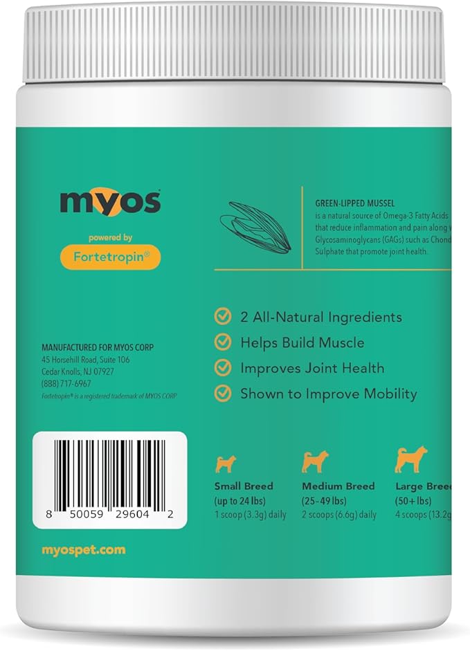 MYOS Muscle &amp; Joint Powered by Fortetropin with Green Lipped Mussel (396 gr)