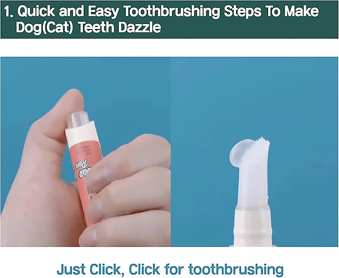 Cat Toothbrush &amp; Toothpaste Kit – Flavor-Free Dental Gel for Cats – Finger Brush &amp; Handle for Daily Oral Care – Plaque &amp; Tartar Cleaning for Kittens and Adult Cats (1 Pack, 3 Count)