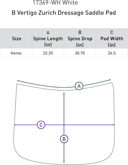 Zurich Quilted Quick-Dry Dust-Resistant Dressage Saddle Pad