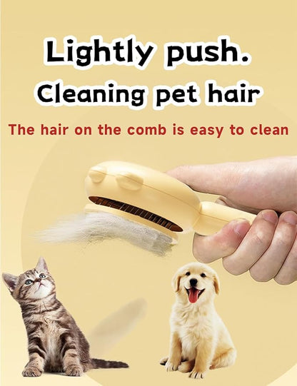 Pet Grooming Brush - Cat &amp; Dog Fur Remover, Massage Brush for Long &amp; Short Hair Pets, Removes Loose Fur &amp; Hair (Green)