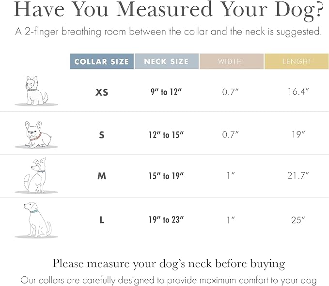 Cupertino Dog Collars, Harnesses &amp; Leashes Made from Vegan Leather with Dog Tracker Device Holder Adjustable Dog Collar - Color Blue, Large