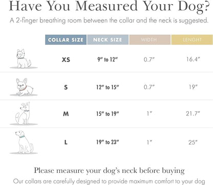 Cupertino Dog Collars, Harnesses &amp; Leashes Made from Vegan Leather with Dog Tracker Device Holder Adjustable Dog Collar - Color Blue, Large