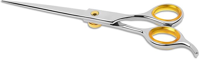 Sharf Gold Touch Pet Grooming Shear | Straight Cat &amp; Dog Grooming Scissors | 7.5 Inch | 440c Japanese Stainless Steel Pet Dog Shearing Scissors | Animal Shears with Removable Comfort Rings