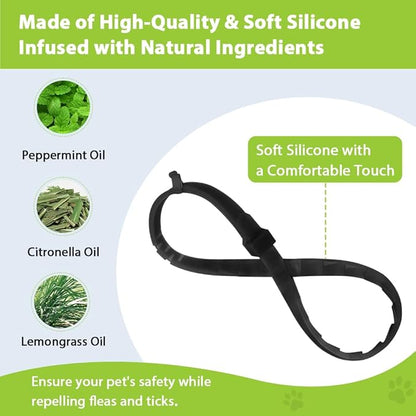 4 Pack Flea and Tick Collar for Cats, Natural Plant Oil Formula Cat Flea Collar Provides 32-Month Protection for Flea Tick Prevention, Waterproof &amp; Adjustable Cat Flea Treatment for Most Cats