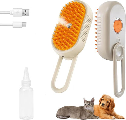 4-in-1 Cat Steam Brush for Shedding &amp; Grooming, Spray Hair Removal Comb, Cat Brush for Massage, Pet Grooming Comb Hair Removal Tool for Cats and Dogs