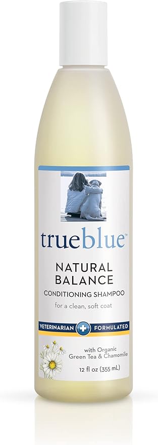 TrueBlue Natural Balance Conditioning Dog Shampoo with Green Tea &amp; Chamomile - Cleansing Wash, Deodorizing, Moisturizing – Toxin Free, Natural Botanical Blend – Tearless Cleaner – 12 Fl. Oz.